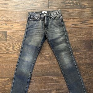 Gap Black high rise slim straight jeans Size 28